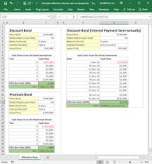 How To Calculate Effective Interest Rate On Bonds Using Excel