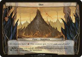 A visual spoiler of all 86 cards from planechase anthology planes in magic: Plane Planechase Shiv Red Dragon Magic The Gathering Magic Cards