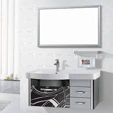 modern stainless steel bathroom vanity