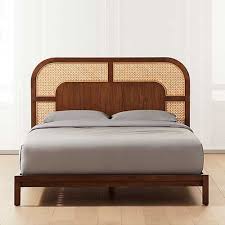 Cb2 Nadi Cane Queen Bed Wood Bed