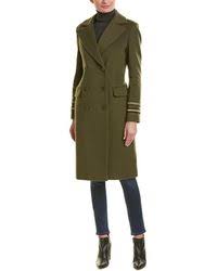 Cinzia Rocca Wool Cashmere Blend Coat In Green Save 6