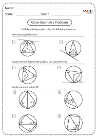 Circle Worksheets Math Monks