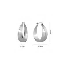 sterling silver tapered hoops