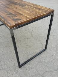 Then, we were ready to begin! Diy Pallet Desk With Flat Box Metal Legs Pallet Desk Wood And Metal Desk Wood Pallet Furniture