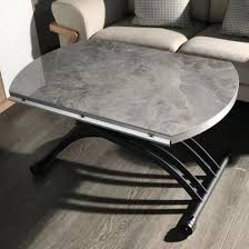 Round Table With Black Glass Top In