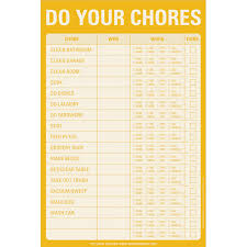Household Chore List Notepad In Notepads And Pens