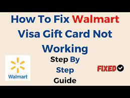 how to fix walmart visa gift card not