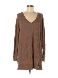 Details About Zenana Outfitters Women Brown Pullover Sweater Med