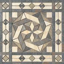 36 tile floor medallion deco mosaic