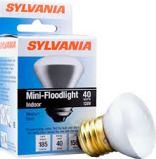 Sylvania Incandescent Mini Flood Reflector Lamp R14 Medium Base 120v Light Bulb 40w Single Bulb