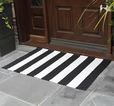 black white stripe rug