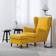 Add the footstool to stretch your leg and have a. Strandmon Armchair Skiftebo Yellow Ikea