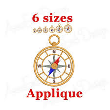 Compass Applique Embroidery Design