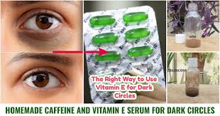 homemade caffeine eye serum to treat