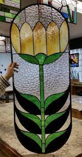 p 180 stained glass hanging panel