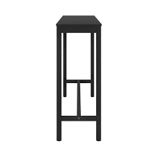 53 In Black Standard Rectangle Solid Acacia Wood Console Table Entryway Table Narrow Hall Table Engineered Sofa Table