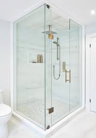 Marble Herringbone Shower Floor