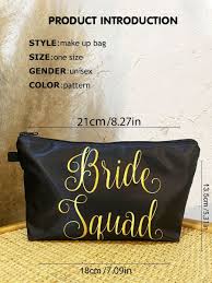 bride squad bridesmaid makeup bag