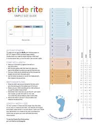 Sizing Chart For Stride Rite Shoes Shoe Size Chart Kids