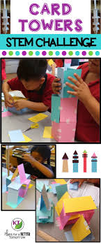 This small cone used 50 macarons. Stem Challenge Card Towers