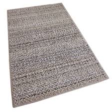 boho striped beige recycled area rug