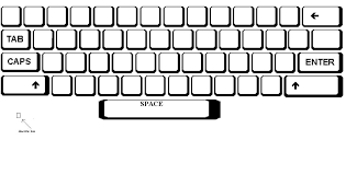 Blank Map Of A Qwerty Keyboard As A Template For Keyboard