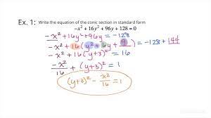 Converting Equations Of Conic Sections