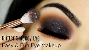 glittery smokey eye makeup tutorial