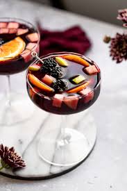 blackberry sangria with chambord fork