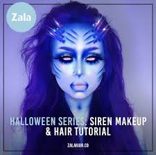 halloween hair series siren makeup and