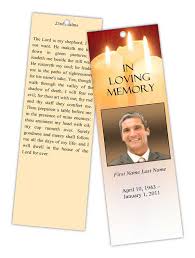 Sacred Candles Memorial Bookmark Template Funeralprogram Template Com