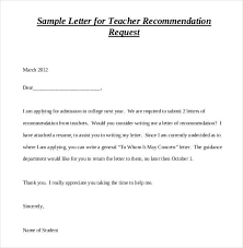 letters of recommendation for teacher