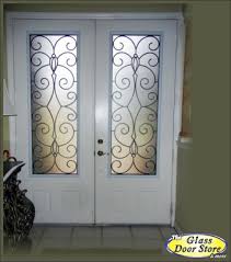 Wrought Iron Front Entry Glass Doors