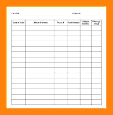 Printable Sign Up Sheet Template Raffle Ticket 8 Per Ffshop