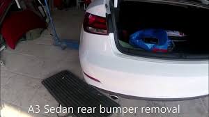 Audi A3 Sedan Rear Bumper Removal