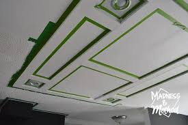 faux coffered ceiling diy madness