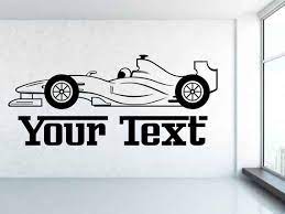 F1 Racing Car And Personalized Text