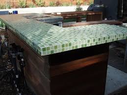 Green Glass Tile Counter Top Outdoor