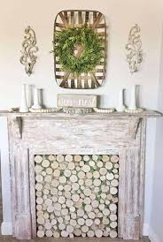 Diy Birch Wood Fireplace Cover For A