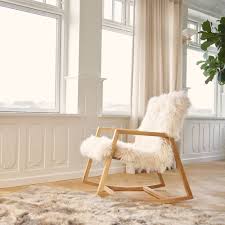 sheepskin rocking chair ash