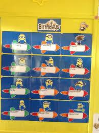 Minion Themed Classroom Birthday Chart Minion Classroom