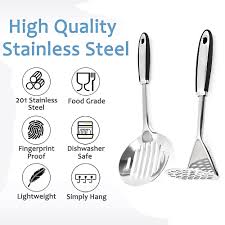 stainless steel kitchen utensil set