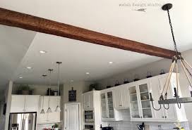we installed a faux wood beam in the