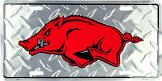 Arkansas Razorbacks Diamond License Plate