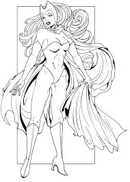 The powers of scarlet witch are magnetic fields and mind control coloring page. Scarlet Witch Line Art By Jaclynn Pocchiari Witch Coloring Pages Scarlet Witch Silver Age Comics