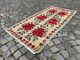 flower woven turkish handmade rug area