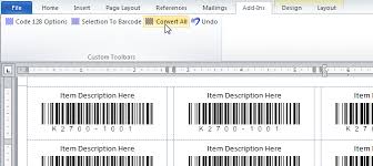 Print A Sheet Of Code 128 Barcode Labels