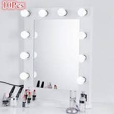 Led Vanity Mirror Lights Kit Herchr Dimmable 10 Led Light Bulbs For Vanity Table Set And Bathroom Mirror Hollywood Lighting Fixture Strip Mirror Not Include Walmart Com Walmart Com