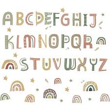 A Set Of Letters Alphabet Wall Stickers