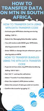 transfer data on mtn in south africa